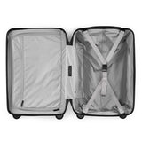Open zipper carry-on max showing both sides of the interior