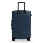 Back view of the zipper check-in in navy blue