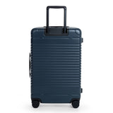 Back view of the zipper check-in in navy blue