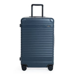 Front view of the zipper check-in in navy blue